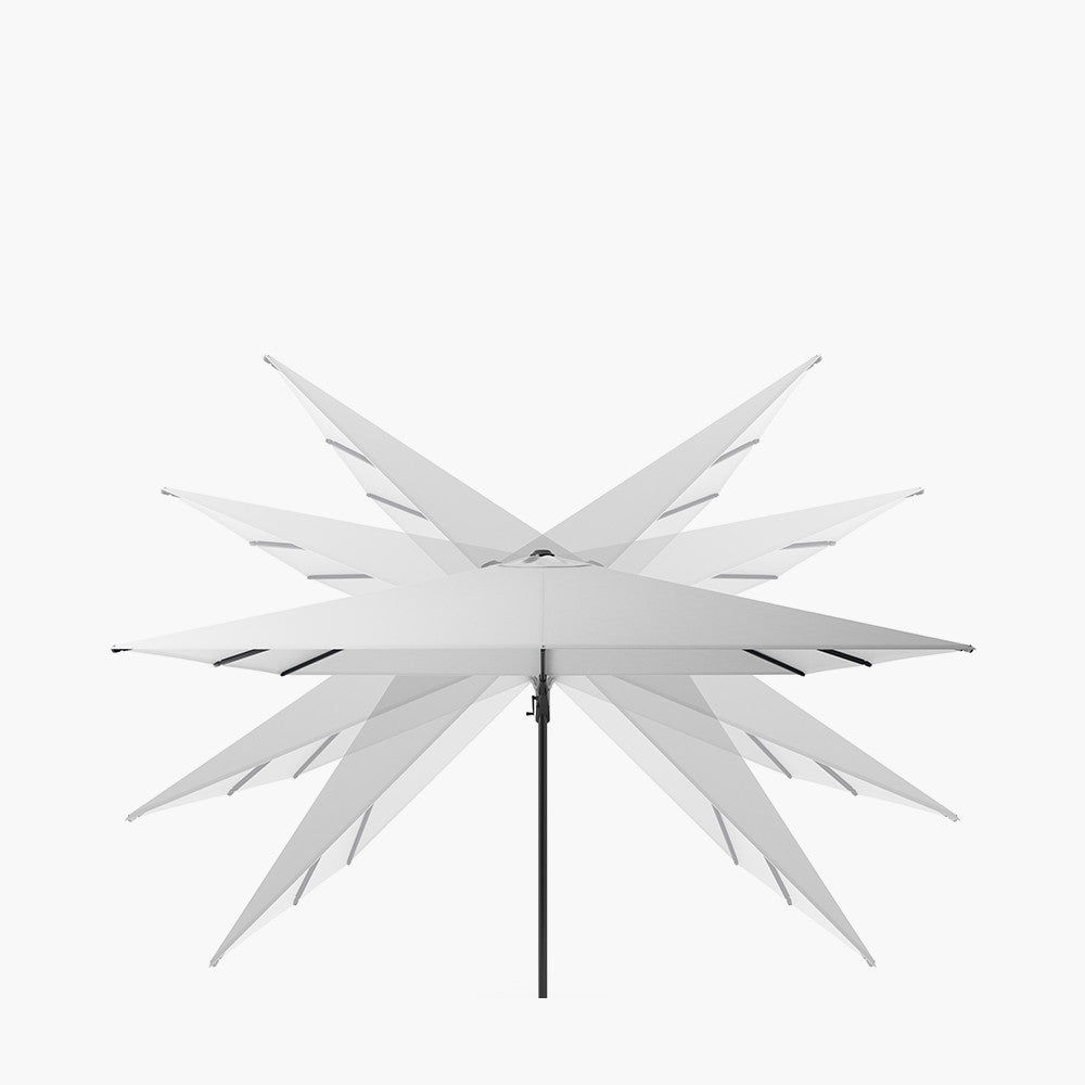 Challenger T2 3m Square Premium Manhattan Grey Free Arm Parasol