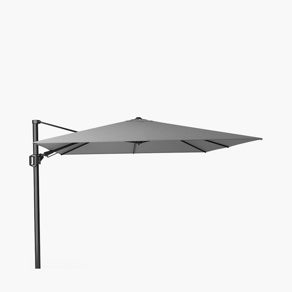 Challenger T2 3m Square Premium Manhattan Grey Free Arm Parasol