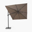 Challenger T2 3.5 x 2.6m Rectangular Premium Havana Taupe Free Arm Parasol