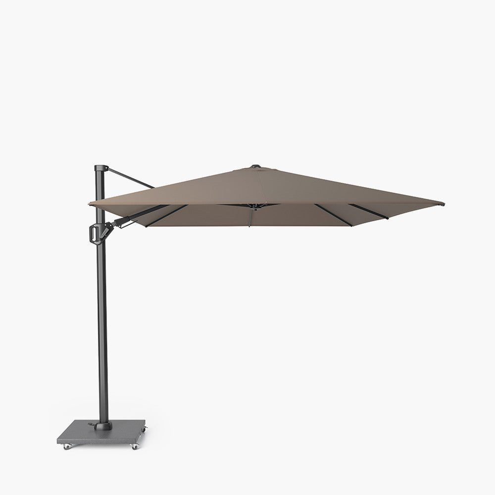 Challenger T2 3.5 x 2.6m Rectangular Premium Havana Taupe Free Arm Parasol