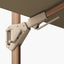 Challenger Teak T2 3.5 x 2.6m Rectangular Premium Champagne Free Arm Parasol