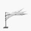 Challenger Teak T2 3.5 x 2.6m Rectangular Premium Champagne Free Arm Parasol
