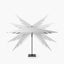 Challenger Teak T2 3.5 x 2.6m Rectangular Premium Champagne Free Arm Parasol