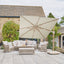 Challenger Teak T2 3.5 x 2.6m Rectangular Premium Champagne Free Arm Parasol