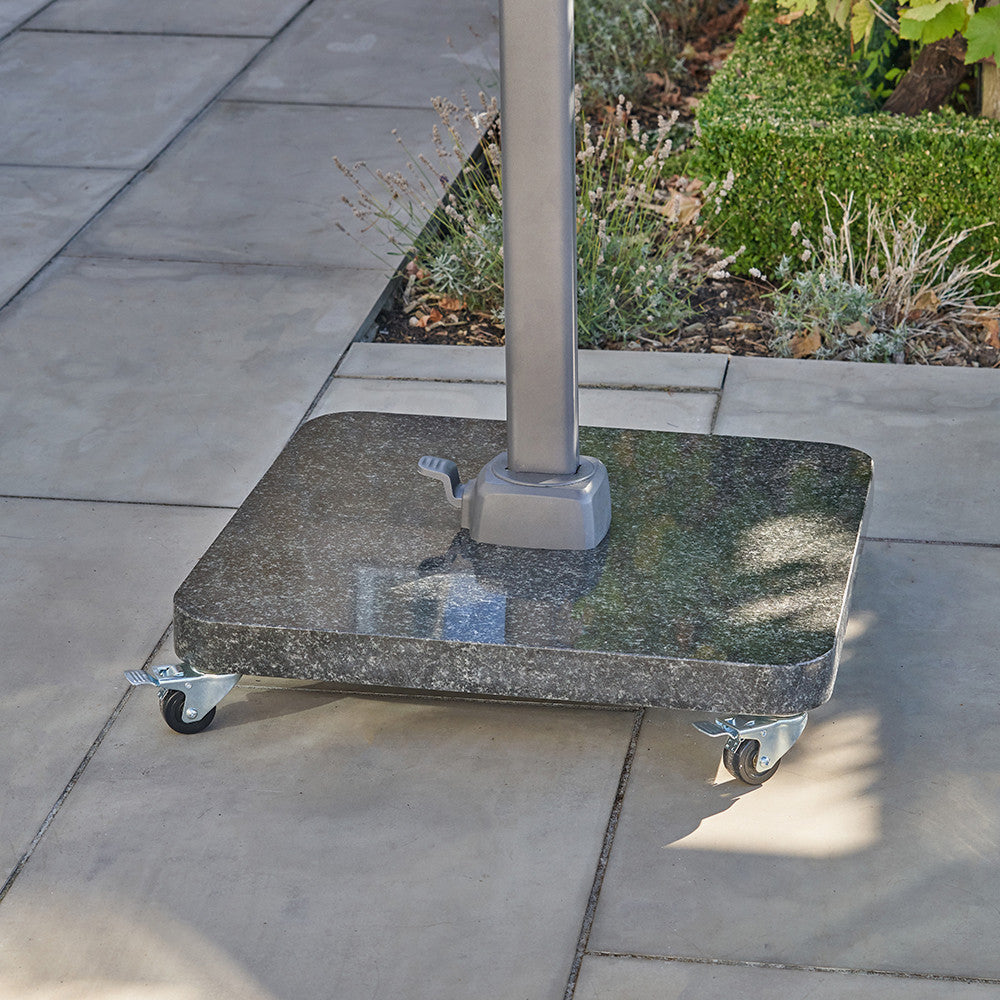 Ancona Anthracite Round Edge Granite 90KG Wheeled Parasol Base