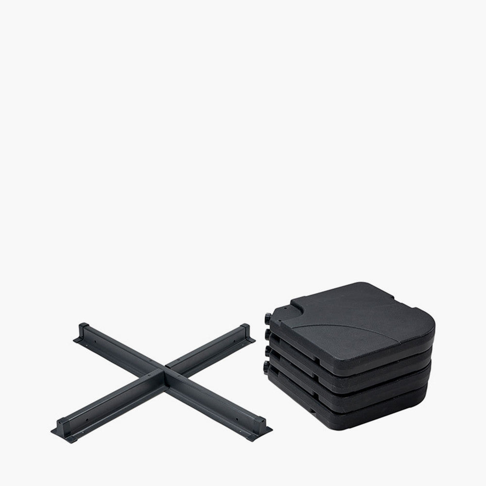 Set of 4 Plastic Parasol Cross Base Containers