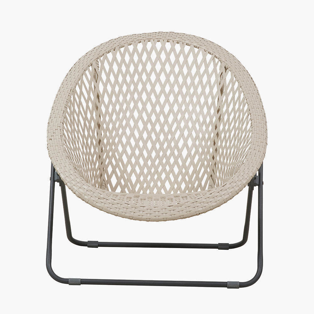 Tobs Outdoor Cream Foldable Loungers Set