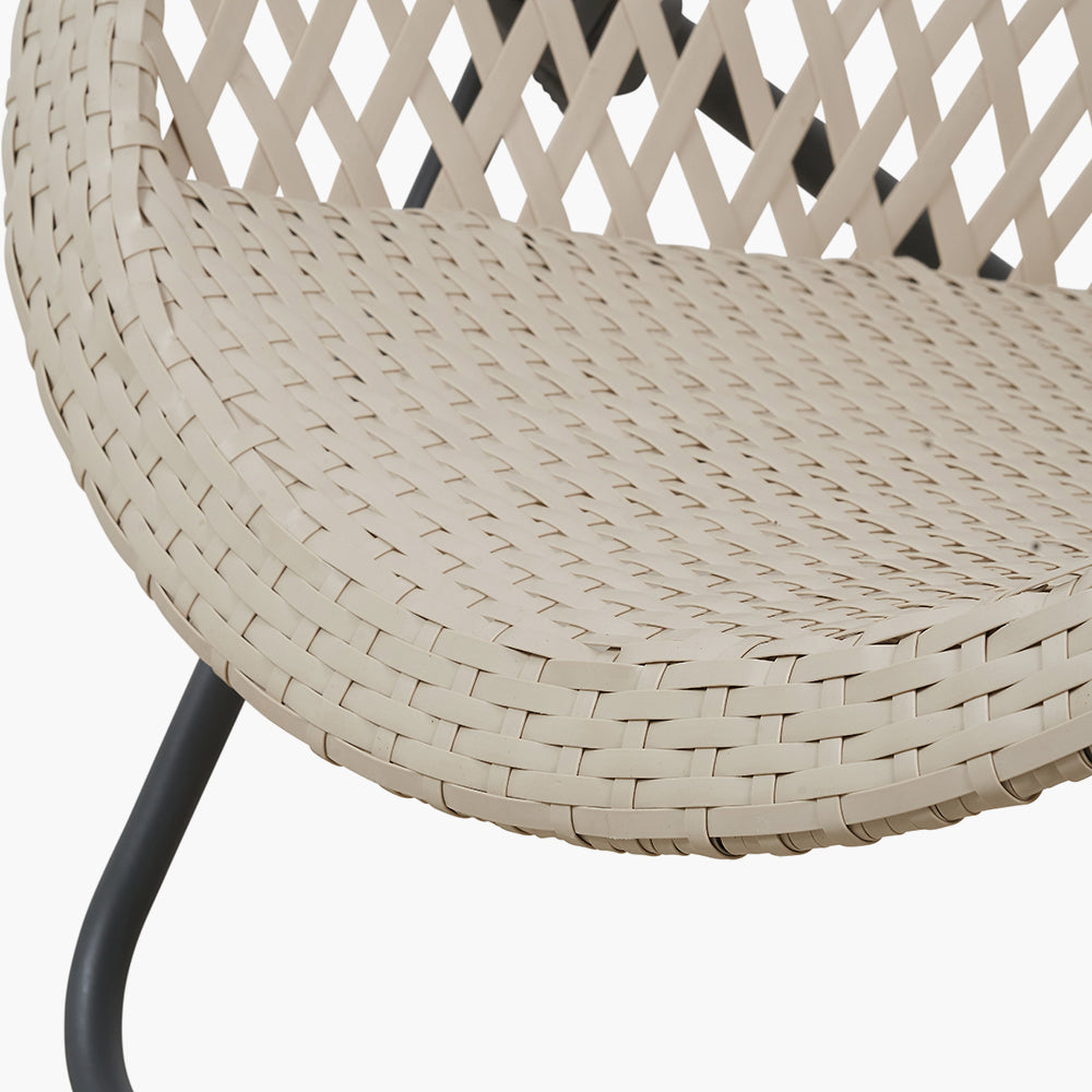 Tobs Outdoor Cream Foldable Loungers Set