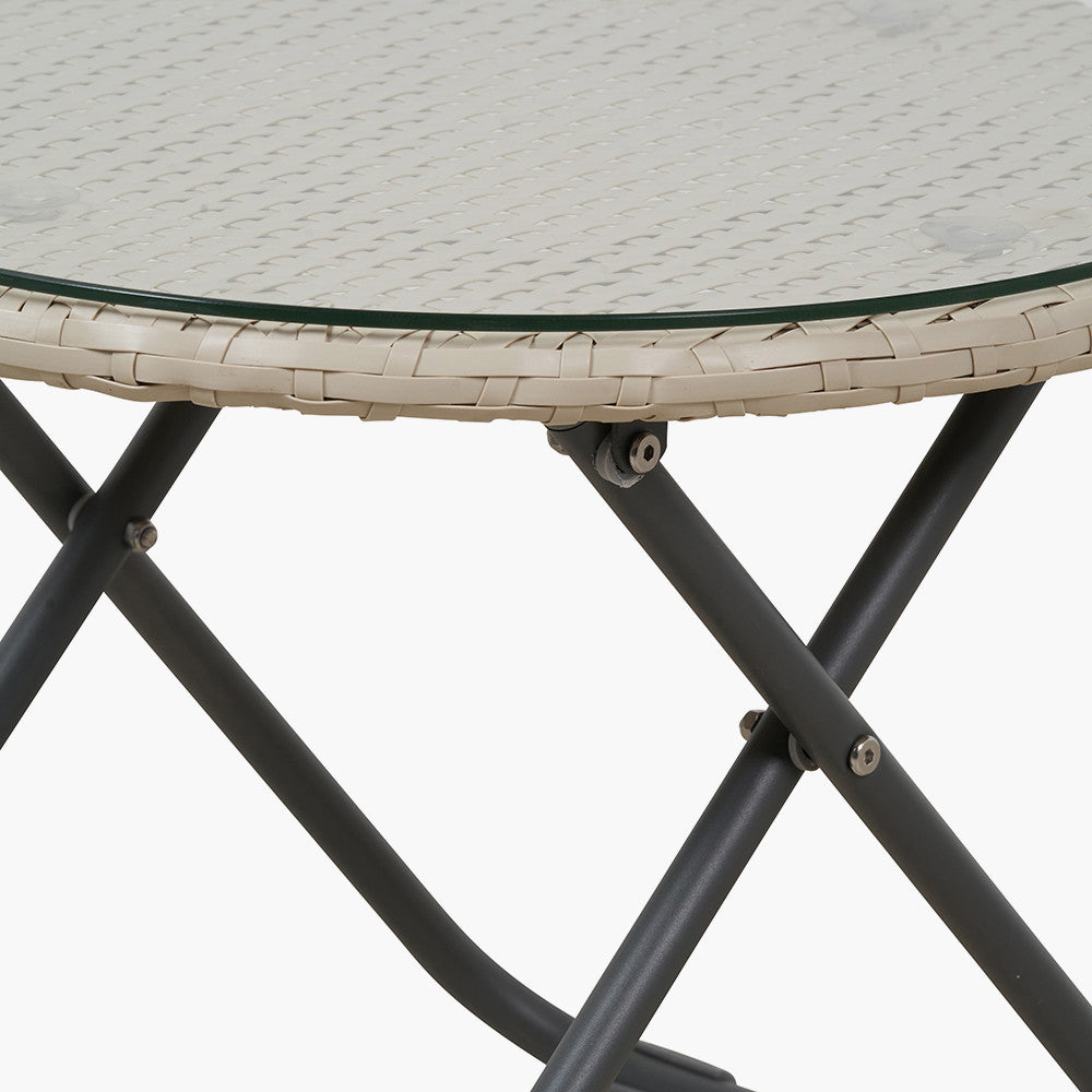 Tobs Outdoor Cream Foldable Loungers Set