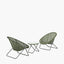 Tobs Outdoor Green Foldable Loungers Set