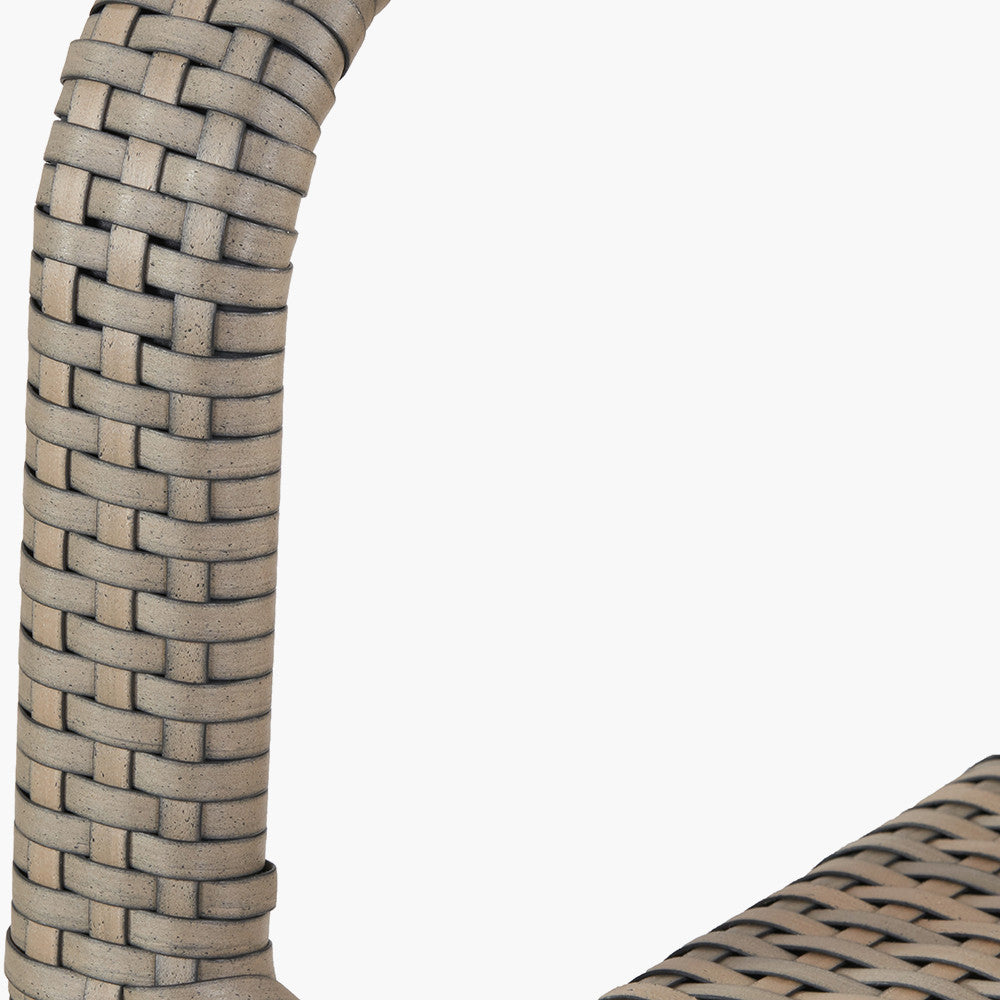 Tobs Outdoor Grey Synthetic Rattan Stacking Chair