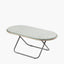 Tobs Outdoor Grey Synthetic Rattan Oval Lounger Table