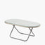 Tobs Outdoor Grey Synthetic Rattan Oval Lounger Table