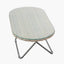 Tobs Outdoor Grey Synthetic Rattan Oval Lounger Table