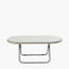 Tobs Outdoor Grey Synthetic Rattan Oval Lounger Table