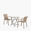 Tobs Outdoor Grey Synthetic Rattan Stackable Bistro Set