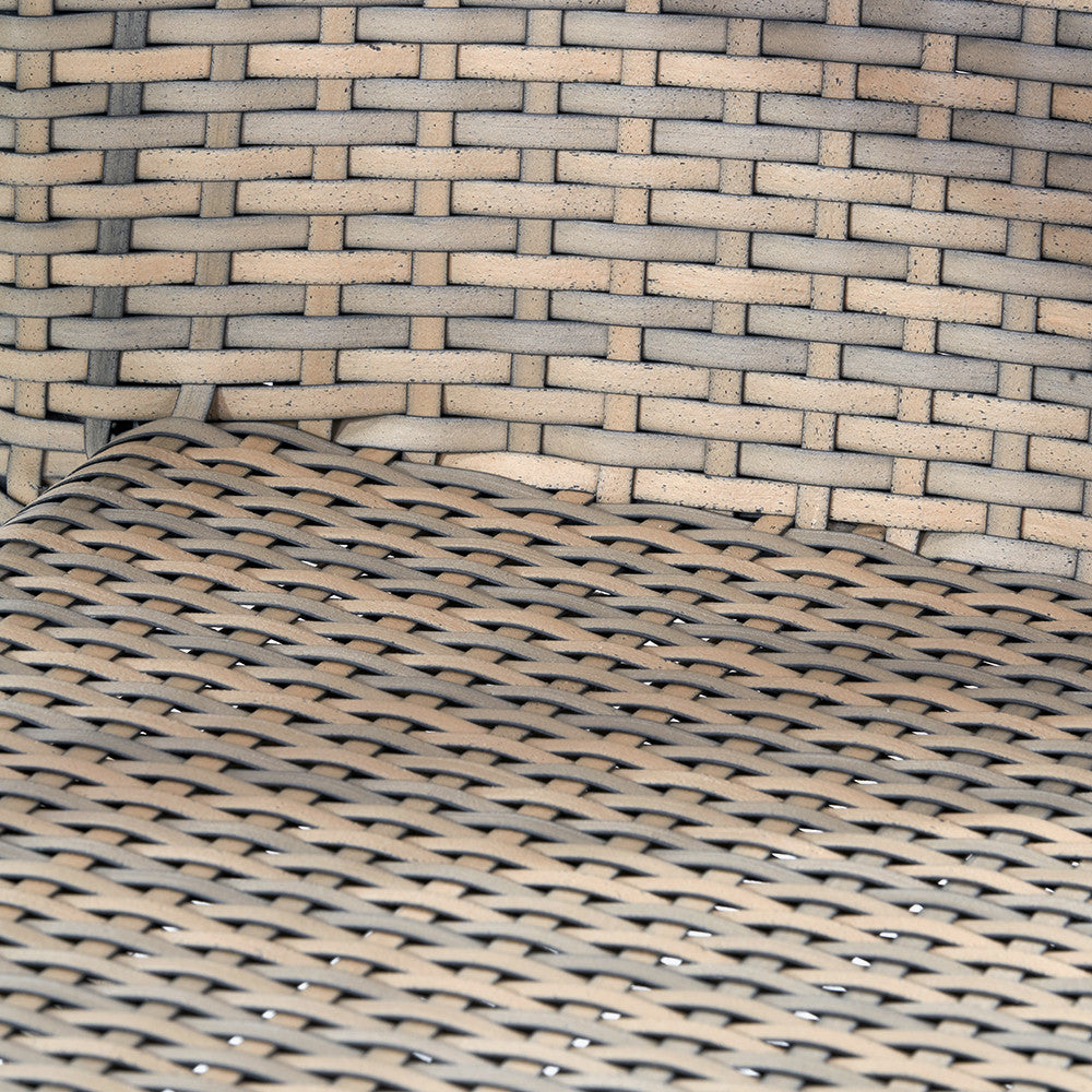 Tobs Outdoor Grey Synthetic Rattan Stackable Bistro Set