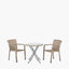 Tobs Outdoor Grey Synthetic Rattan Stackable Bistro Set