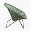 Tobs Outdoor Green Synthetic Rattan Lounger Chair