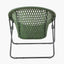 Tobs Outdoor Green Synthetic Rattan Lounger Chair