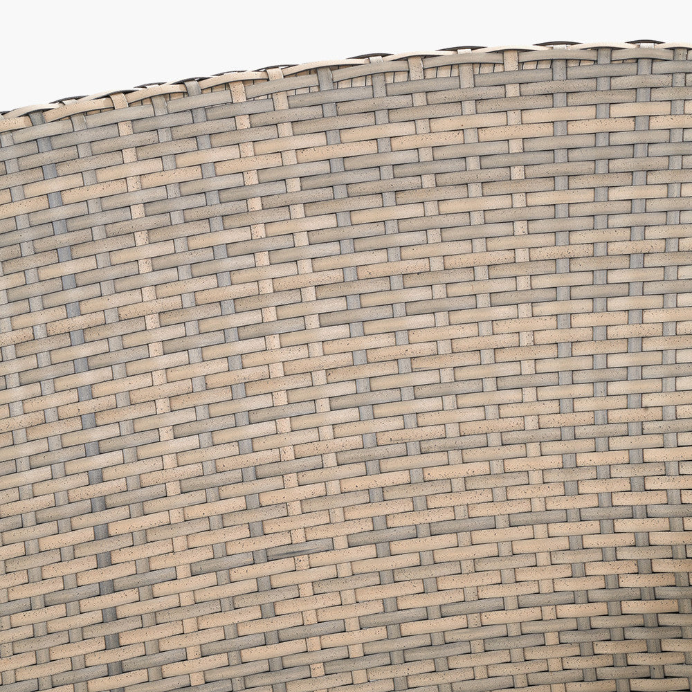 Tobs Outdoor Grey Synthetic Rattan Stacking Bench