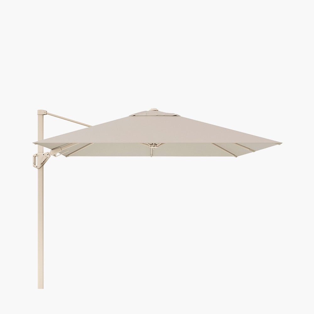 Voyager T2 2.7m Square Sandstone / Champagne Free Arm Parasol