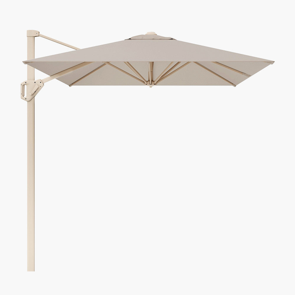 Voyager T1 3m x 2m Rectangular Sandstone / Champagne Free Arm Parasol