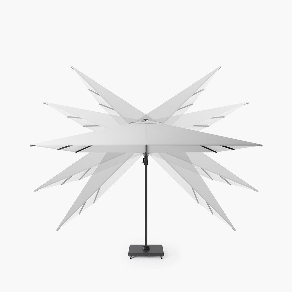 Voyager T1 3m x 2m Rectangular Sandstone / Champagne Free Arm Parasol