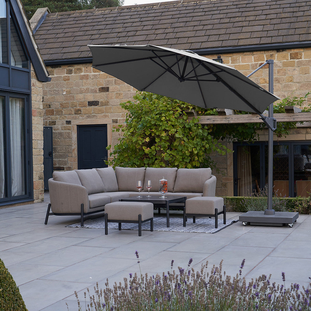 Voyager T1 3m Round Luna Grey Parasol