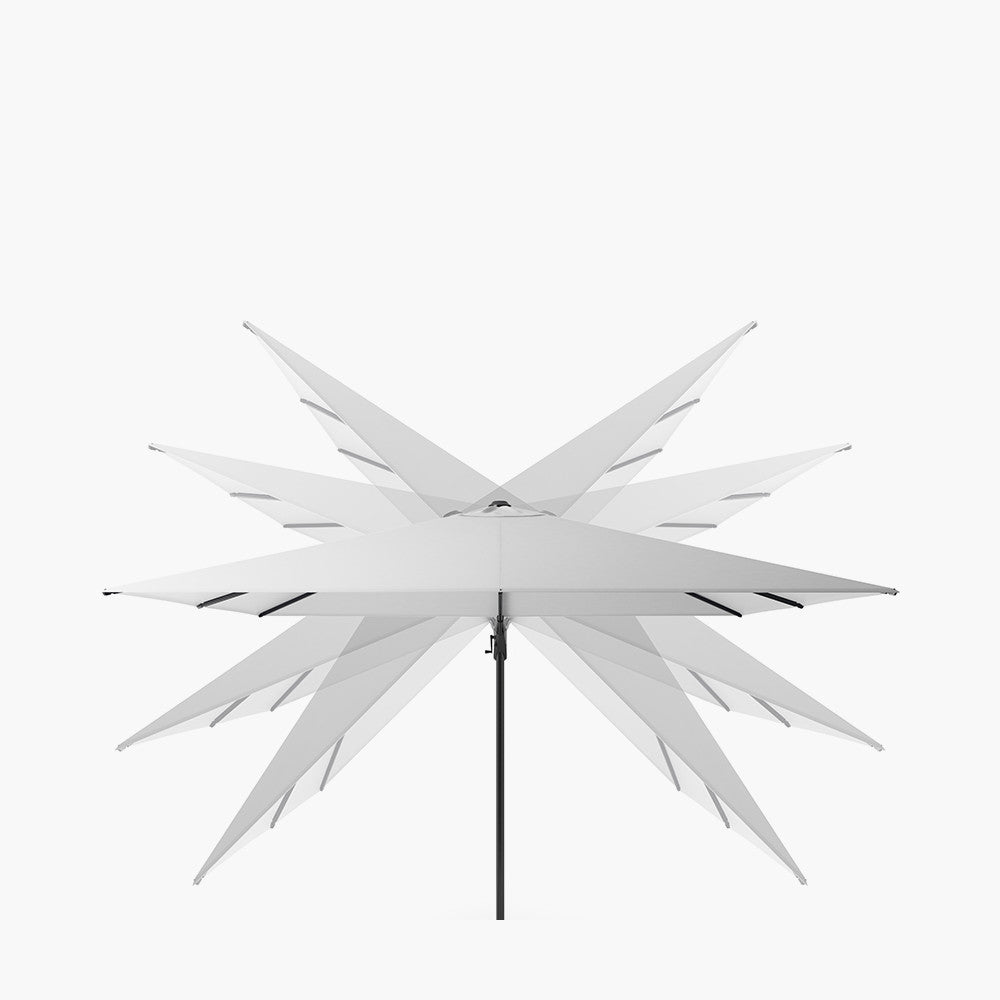 Challenger T2 3.5 x 2.6m Rectangular Sandstone / Champagne Free Arm Parasol