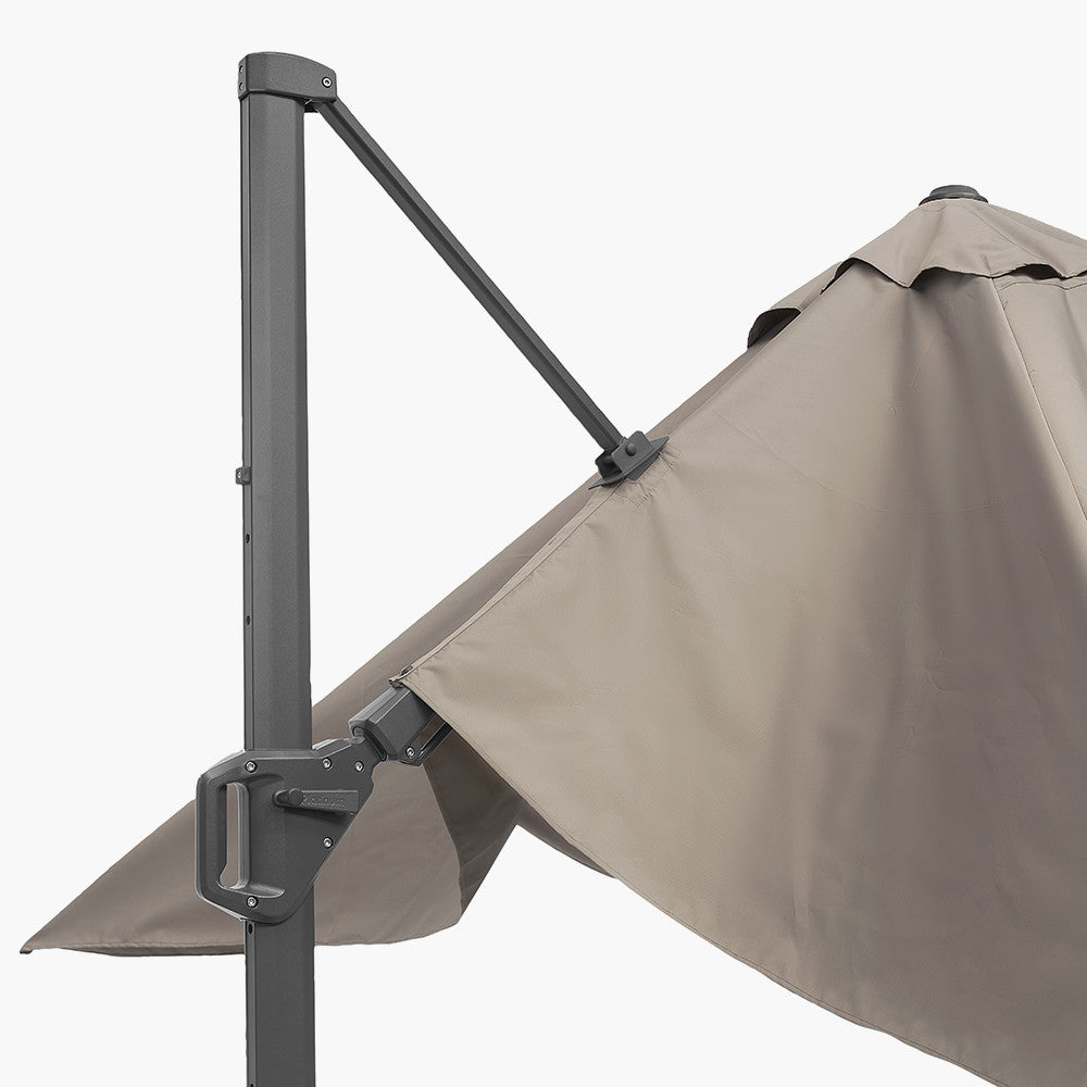 Challenger T2 3.5 x 2.6m Oblong Taupe Parasol
