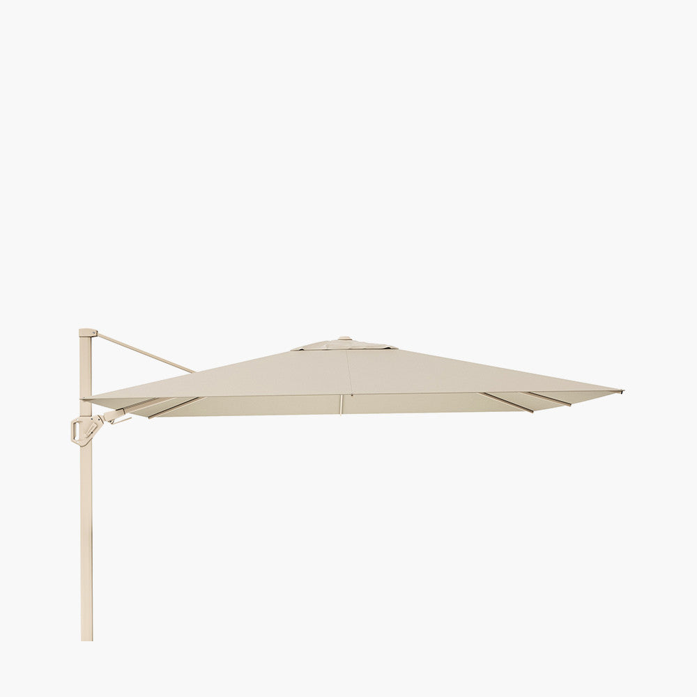 Challenger T2 2.6 x 3.5m Rectangular Premium Sandstone / Champagne Free Arm Parasol