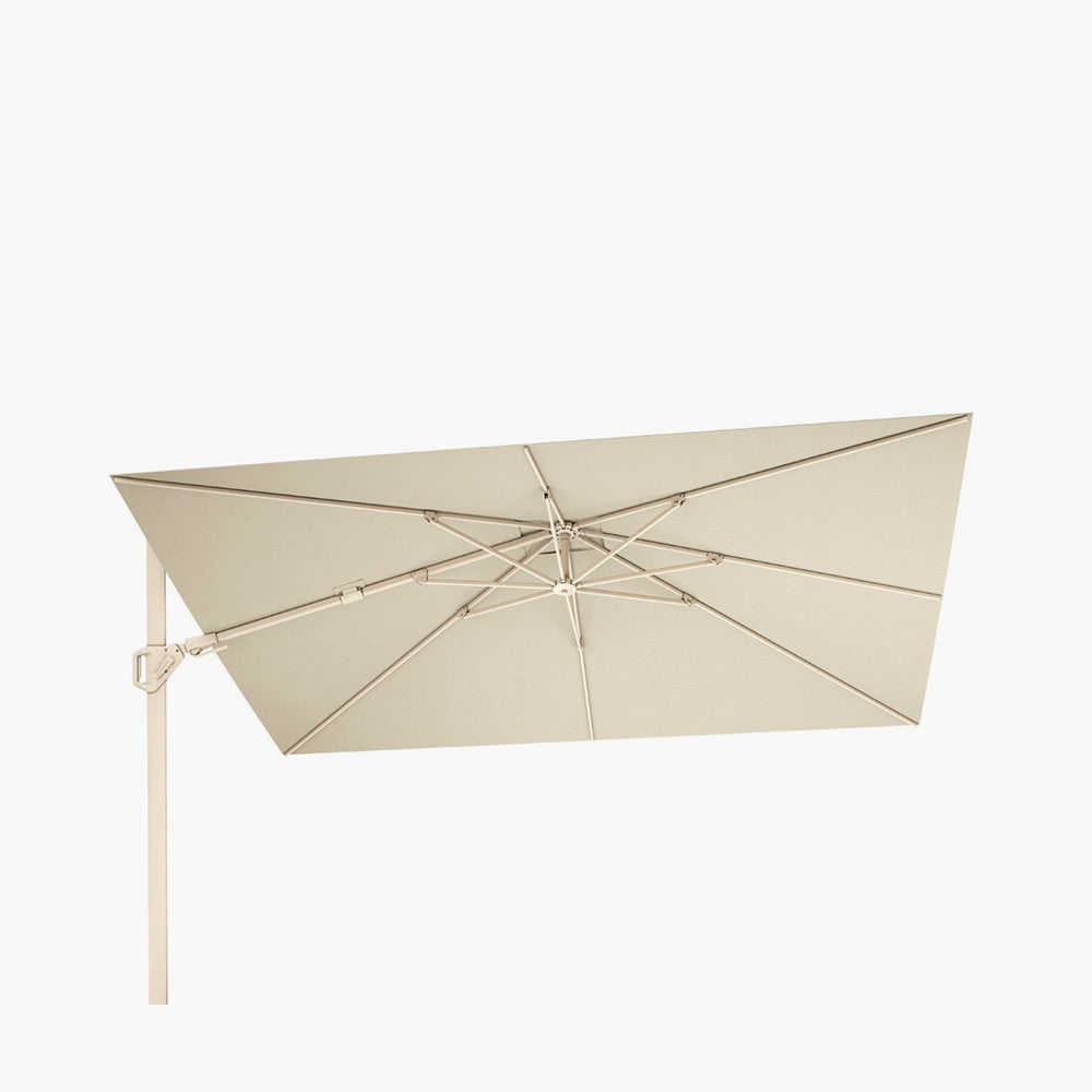 Challenger T2 2.6 x 3.5m Rectangular Premium Sandstone / Champagne Free Arm Parasol
