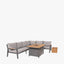 Stockholm Anthracite Corner Set with Fire Pit Table