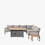 Stockholm Anthracite Corner Set with Fire Pit Table