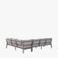 Stockholm Anthracite Corner Set with Fire Pit Table