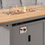Stockholm Anthracite Corner Set with Fire Pit Table