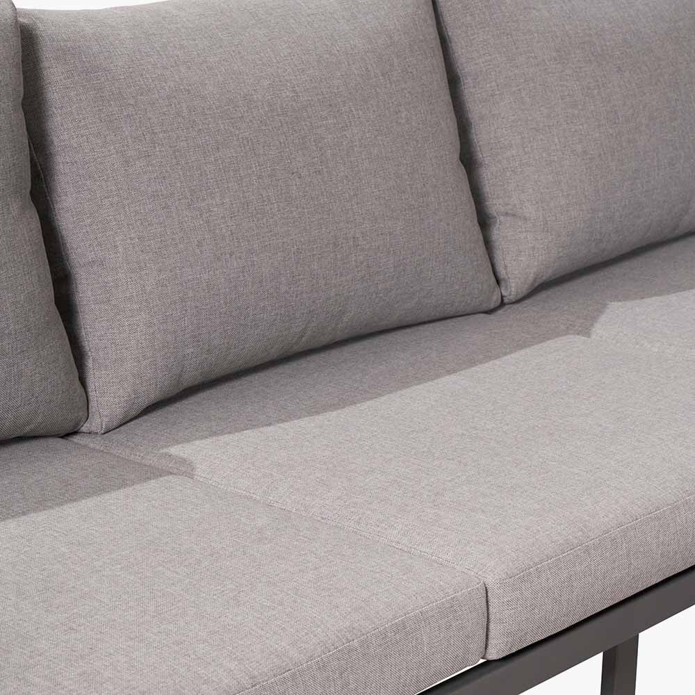 Stockholm Anthracite Corner Set with Fire Pit Table