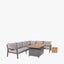 Stockholm Anthracite Corner Set with Fire Pit Table