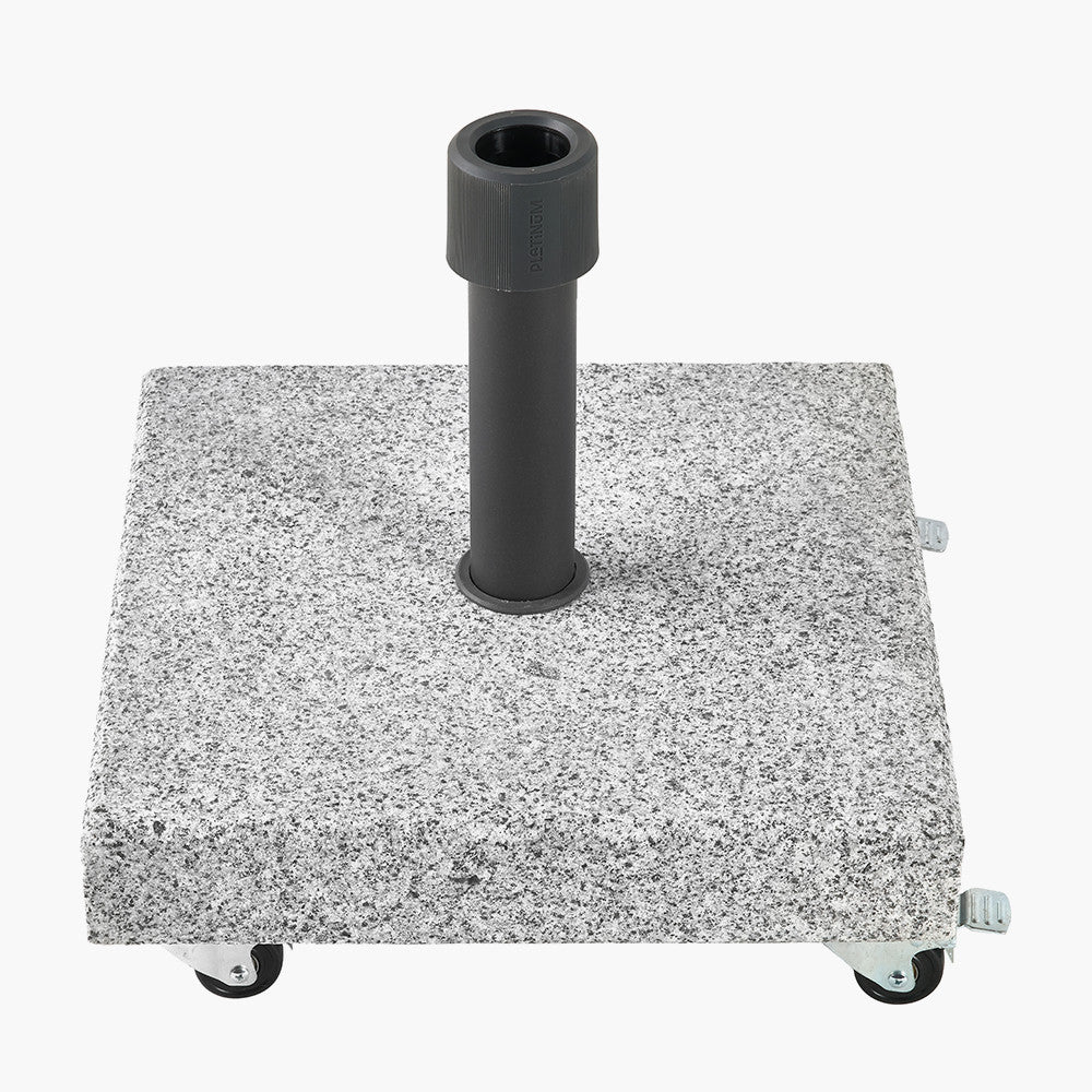 Salerno Hammered Grey Granite 40KG Wheeled Parasol Base