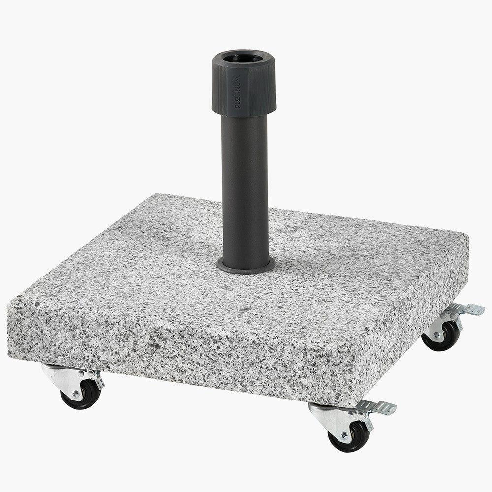 Salerno Hammered Grey Granite 40KG Wheeled Parasol Base