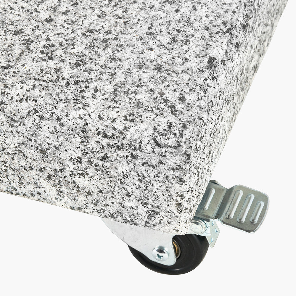 Salerno Hammered Grey Granite 40KG Wheeled Parasol Base