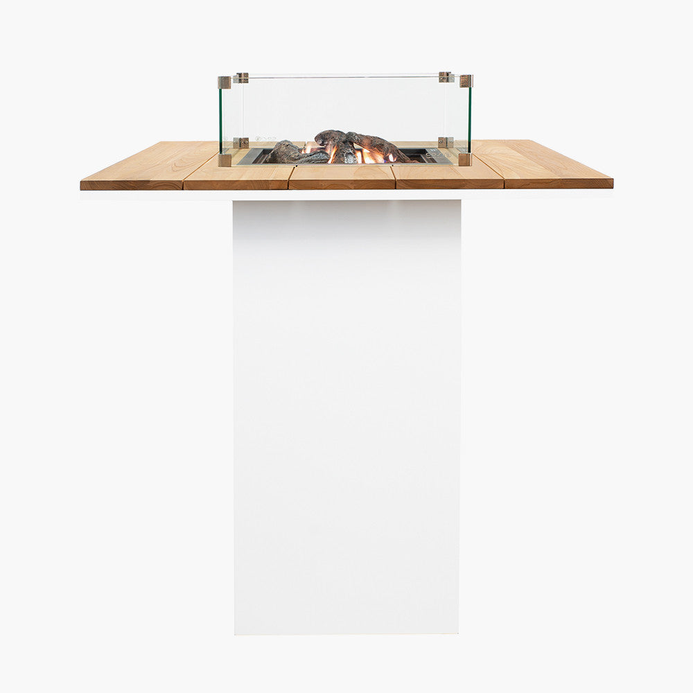 Cosiloft 100 Bar Table White and Teak
