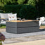 Cosipure 120 Rectangular Fire Pit Black and Teak