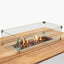 Cosipure 120 Rectangular Fire Pit White and Teak