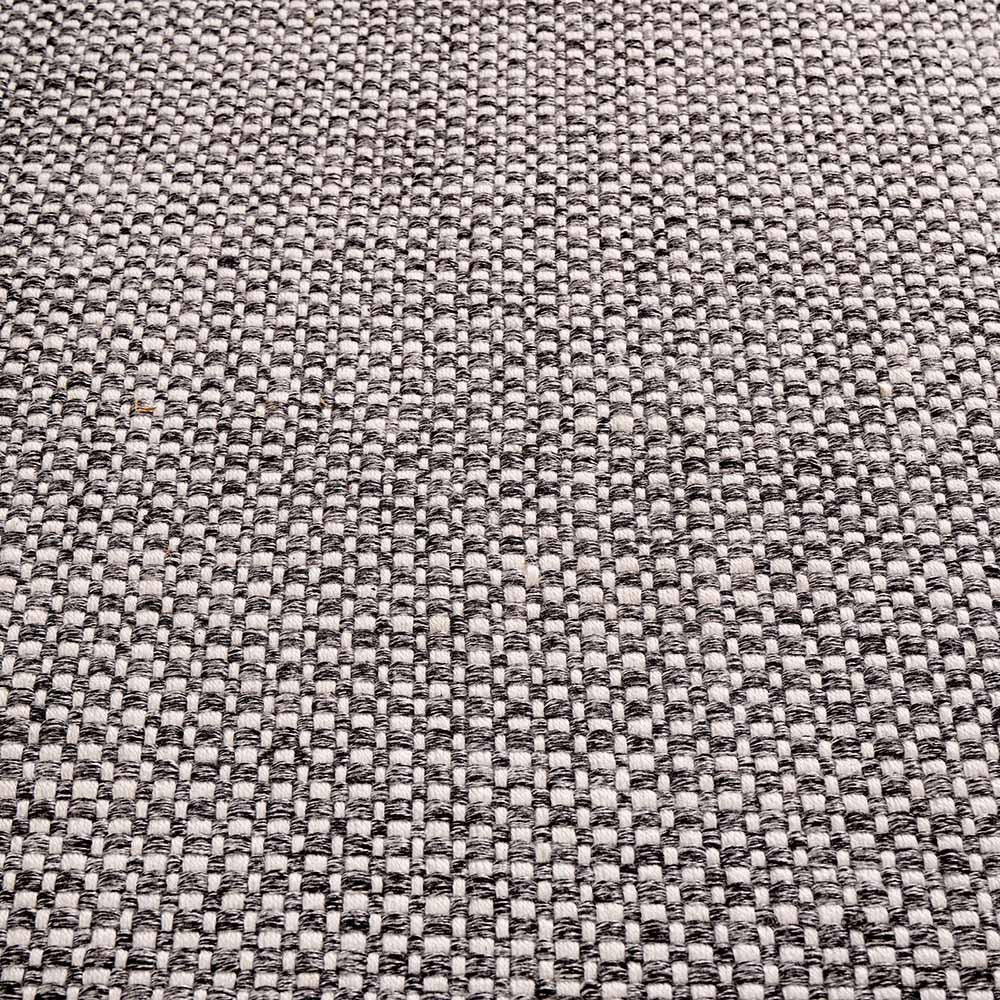 Indoor Outdoor Recycled PET Yarn Graphite and White Basket Weave Design Rug