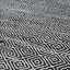 Indoor Outdoor Recycled PET Yarn Black and White Inca Design Rug