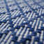 Indoor Outdoor Recycled PET Yarn Denim Blue and White Ikat Design Rug
