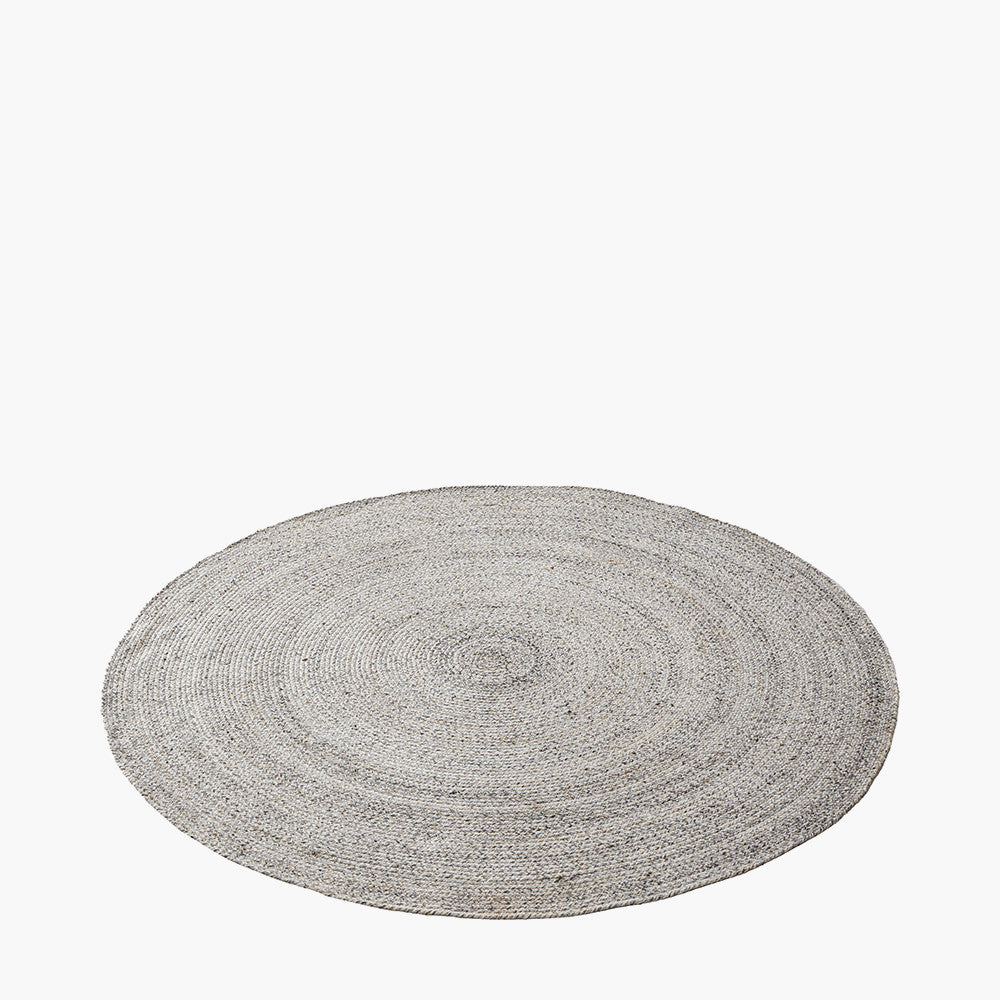 Indoor Outdoor Recycled PET Yarn Warm Grey Tweed Design Rug