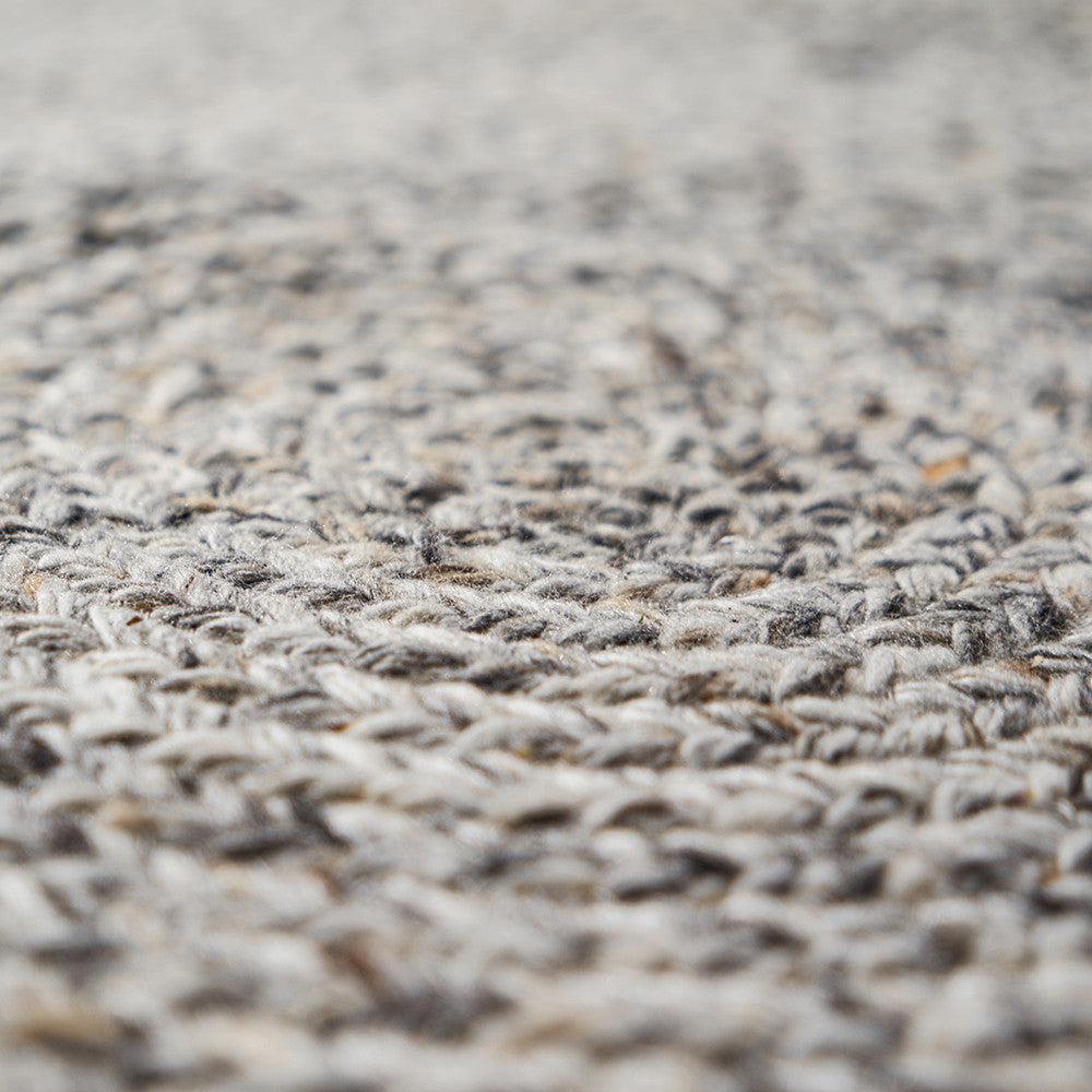Indoor Outdoor Recycled PET Yarn Warm Grey Tweed Design Rug